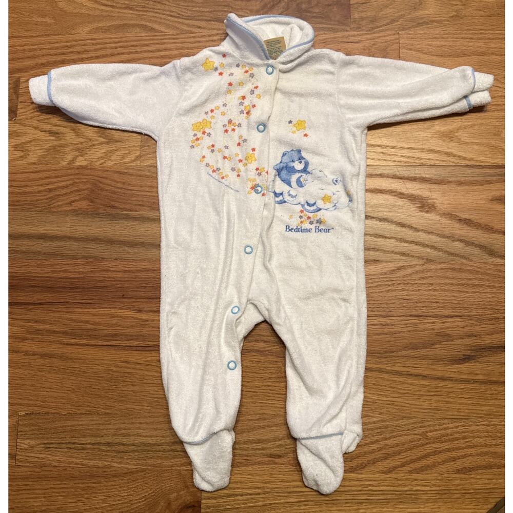 Vtg Carters Care Bears Footed Infant Sleeper Medium Up To 18lbs Made In USA